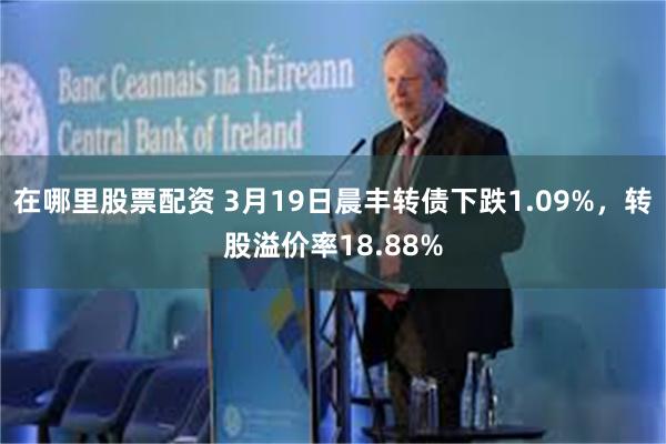在哪里股票配资 3月19日晨丰转债下跌1.09%，转股溢价率18.88%