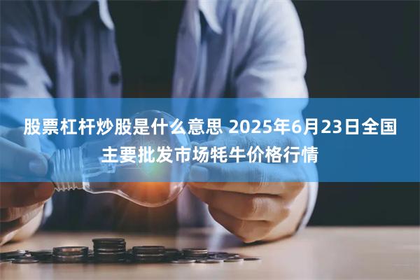 股票杠杆炒股是什么意思 2025年6月23日全国主要批发市场牦牛价格行情