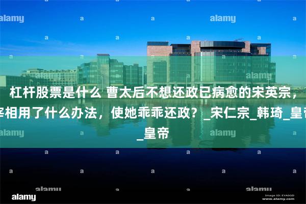 杠杆股票是什么 曹太后不想还政已病愈的宋英宗，宰相用了什么办法，使她乖乖还政？_宋仁宗_韩琦_皇帝