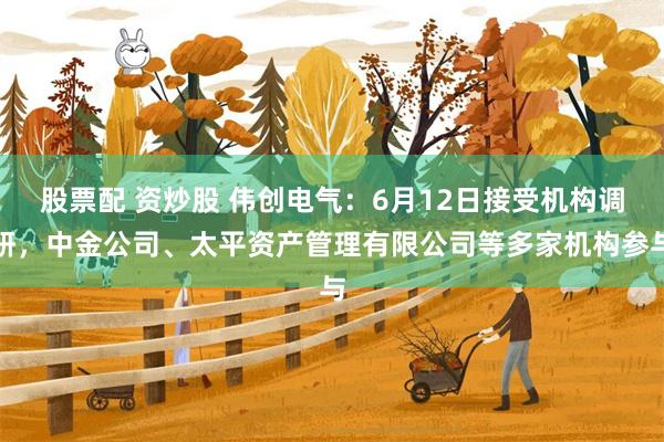 股票配 资炒股 伟创电气：6月12日接受机构调研，中金公司、太平资产管理有限公司等多家机构参与