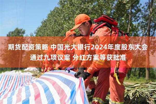 期货配资策略 中国光大银行2024年度股东大会通过九项议案 分红方案等获批准