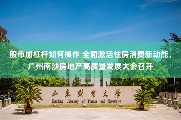 股市加杠杆如何操作 全面激活住房消费新动能，广州南沙房地产高质量发展大会召开