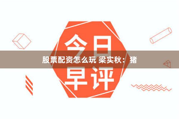 股票配资怎么玩 梁实秋：猪