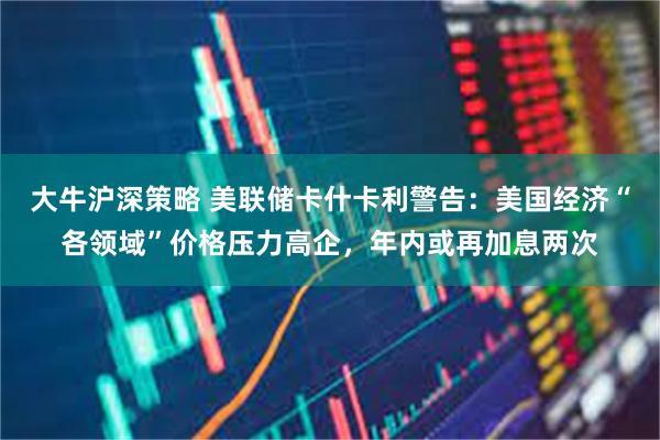 大牛沪深策略 美联储卡什卡利警告：美国经济“各领域”价格压力高企，年内或再加息两次