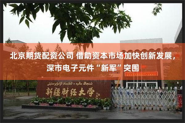 北京期货配资公司 借助资本市场加快创新发展，深市电子元件“新军”突围